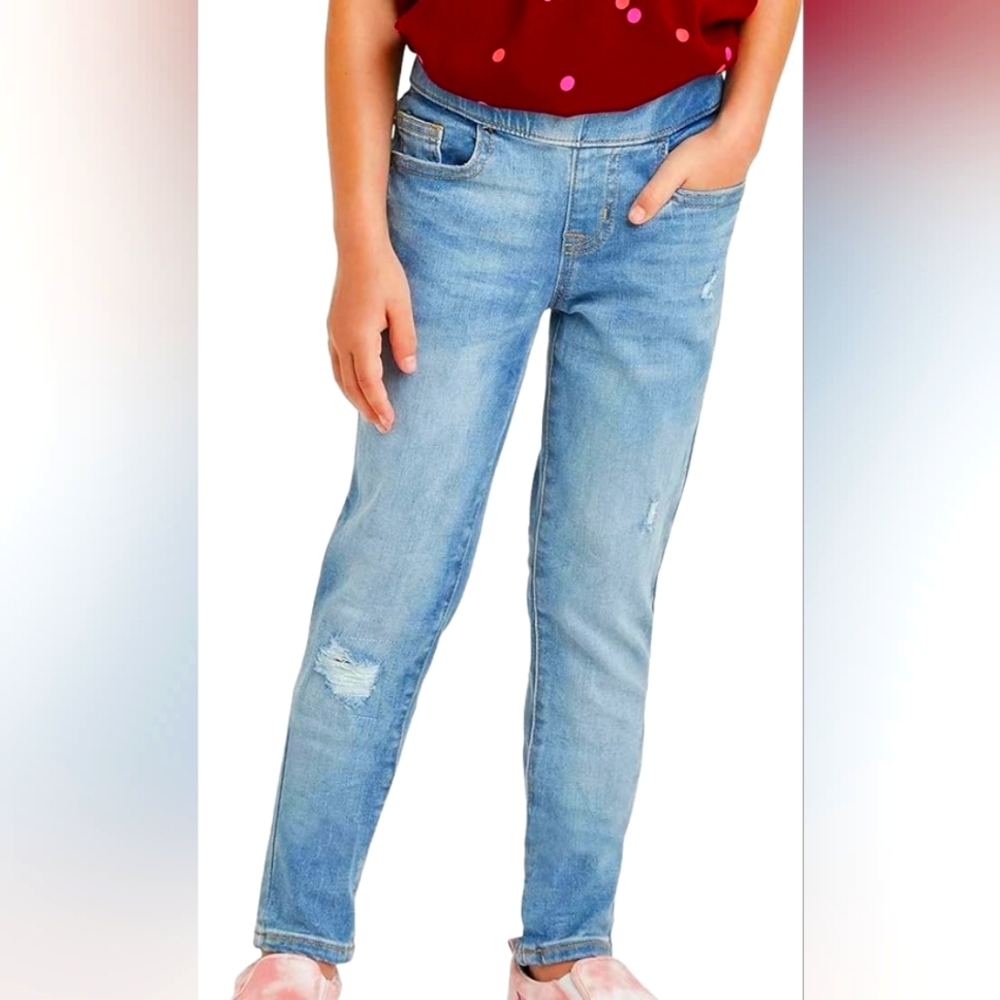 NWT Cat & Jack Girls Light Wash Stretch Jegging size 16 denim Jean.